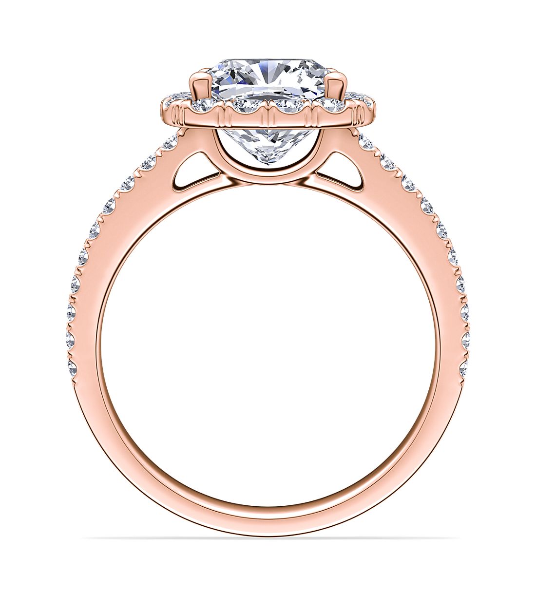 Gallo físico digestión Cushion Cut Classic Halo Diamond Engagement Ring in 14k Rose Gold | Blue  Nile